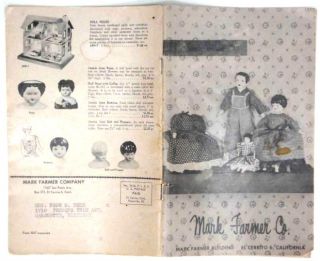 1959 vintage MARK FARMER TOY DOLL CATALOG jennie june retired