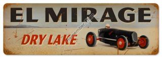 El Mirage Dry Lake Vintage Looking Large Metal Sign