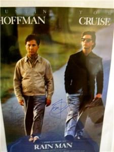 rain man signed poster dustin hoffman tom cruise