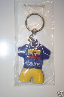 Ecuador Blue Country Flag Soccer Jersey Keychain New