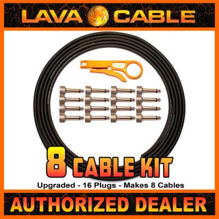 Lava Cable Solder Free Mini ELC Pedalboard Kit Black   16 Right Angle