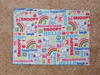  Play Cover SM 20x30 Snoopy Woodstock Rainbows and Happiness