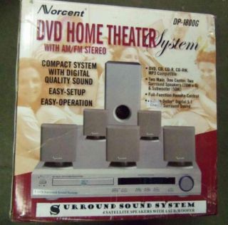 Norcent DP1800 5 1CH DVD Home Theater System as Is