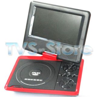 Portable DVD Player Swivel Flip Game USB TV SD Avi 