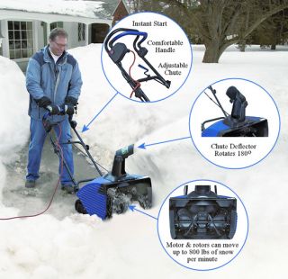new snow joe ultra sj620 13 amp electric snow blower no hassle blower