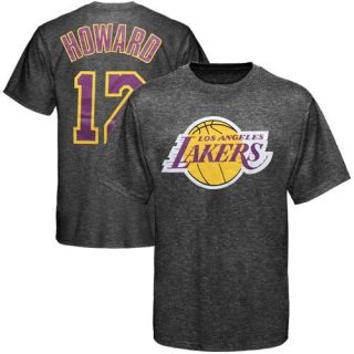 Majestic Dwight Howard Los Angeles Lakers Player T Shirt Charcoal
