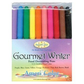 Gourmet Food Writer Edible Color Markers 10 Color Set by Americolor