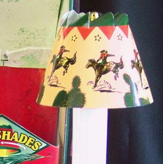 Revolving Spin Shade Electric Candle Lamp Vtg 1950s Western Cowboy