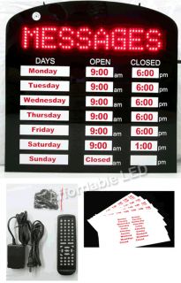 Business Hours Sign Programmable LED Sign