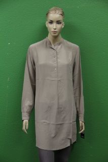 EDUN Womens Beige Stone 100 Cotton Designer Summer Shirt Dress Size s