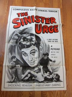Sinister Urge Original Ed Wood Movie Poster 60
