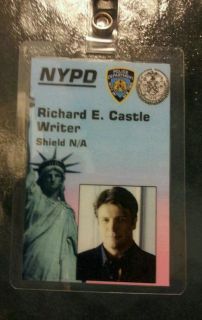 Castle TV Series ID Badge NYPD Richard E Castle Writer
