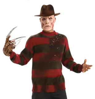  Scary Adult Deluxe Freddy Krueger Sweater   Nightmare on Elm Street C