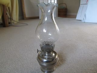 Vintage Antique Edward Miller Oil Lamp Acme Reflector Mini Night Lamp
