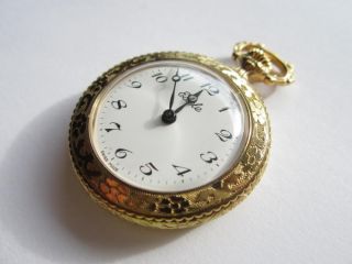 Edele Swiss N O s Pocket Watch Parents with Child Running