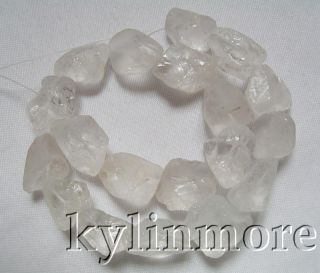 8se08158a 17x21mm white crystal rough nugget b eads 15 5