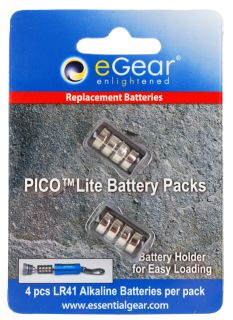 egear led pico lite spare battery holder with batteries 2 pack