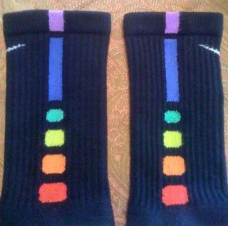  Rainbow Nike Elite Socks Size Large 8 12