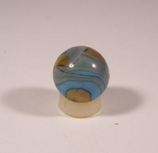 Christensen opaque blue yellow and brown swirl marble 19/32