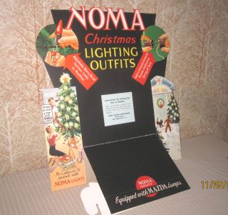 Original NOS 1935 Noma Christmas Lights Store Display w/ Neat Colors