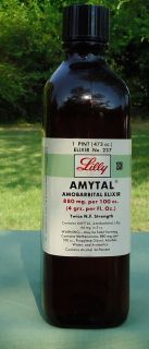  Eli Lilly Amytal Medicine Bottle