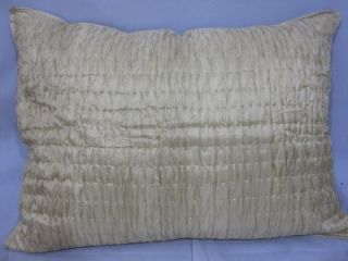 EILEEN FISHER NIP $58 Crushed Silk Pillow Cover Sham OAT STANDARD