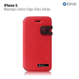 Red Two Tone Protective Case Wallet for iPhone 5 Diary Series Credit
