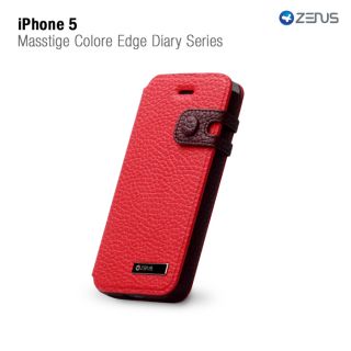 Red Two Tone Protective Case Wallet for iPhone 5 Diary Series Credit