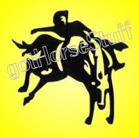 Rodeo Rider and Horse Vinyl Decal Car Truck Trailer