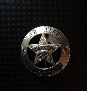 El Dorado Co. California Barker Sterling 925 Sheriff Hangtown Badge