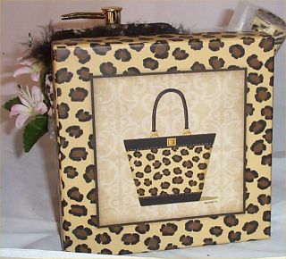 Leopard Print Gift Basket Vanilla Scented Inscents Spray Soap Pump