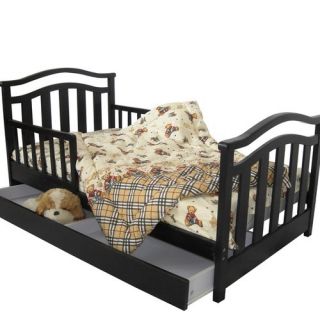 dream on me elora toddler bed with storage drawer black