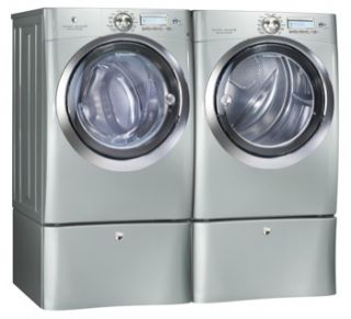 Electrolux Silver Steam Washer and Steam Gas Dryer Laundry Set w