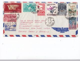  Saigon 1966 Feb 22 Airmail Cover to US Rochester New York