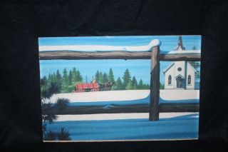  Painting of Christmas Scene by Stan Ekman Important Commercial Artist