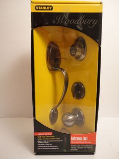 Stanley Wodbury Entrance Set with Deadbolt Exterior Handle and