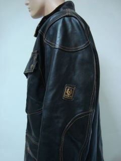 Belstaff Leather Pelle Leder Giacca Outwear Jacke Size XL Uomo Man