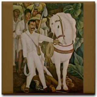 Mexico Revolutionary War Hero Emiliano Zapata Painting by Diego Rivera