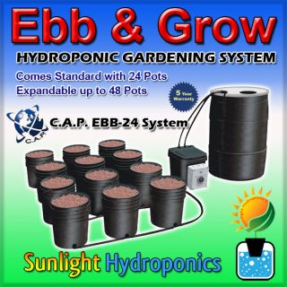GENUINE CAP EBB & GRO AND GROW FLOW 24 SITE HYDROPONIC SYSTEM THE BEST