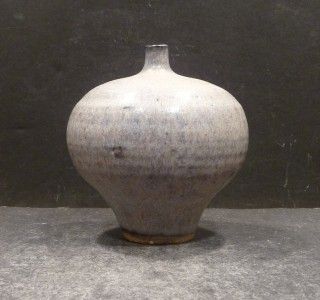 Studio Vase In A Lilac Mottled Glaze Signed By De Benedet   MINT