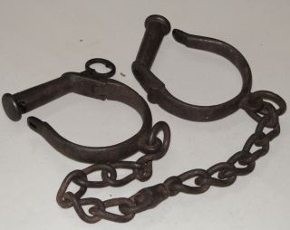 Civil War Era Providence Tool Company leg irons Not handcuffs