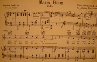 vintage 1941 maria elena sheet music jimmy dorsey