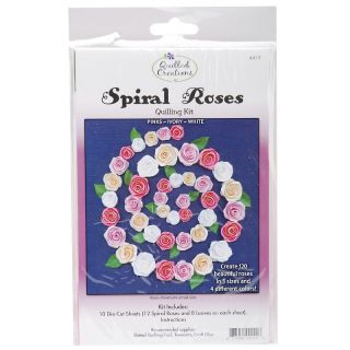 Crafts & Sewing Quilling Quilling Kit Spiral Roses   White, Ivory