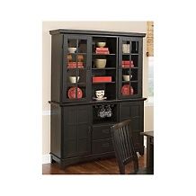 Home Styles Bedford Bar Cabinet with Ebony Finish