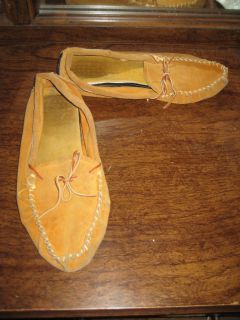 Emson Brown Leather Ladies Moccasin Size 9