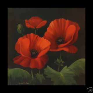 Vibrant Red Poppies I Art Framed Print Gloria Eriksen