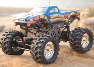 4GHz Electric 4WD 4WS Monster Off Road RC Truck Ground Pounder RTR