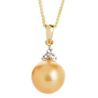 Imperial Pearls 14K 10 11mm Cultured Golden South Sea Pearl and White