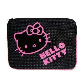 Hello Kitty 9 to 11 Neoprene Tablet/Netbook Sleeve   Black/Pink at