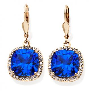 Jewelry Earrings Drop Jean Dousset 11.56ct Simulated Kashmir Blue